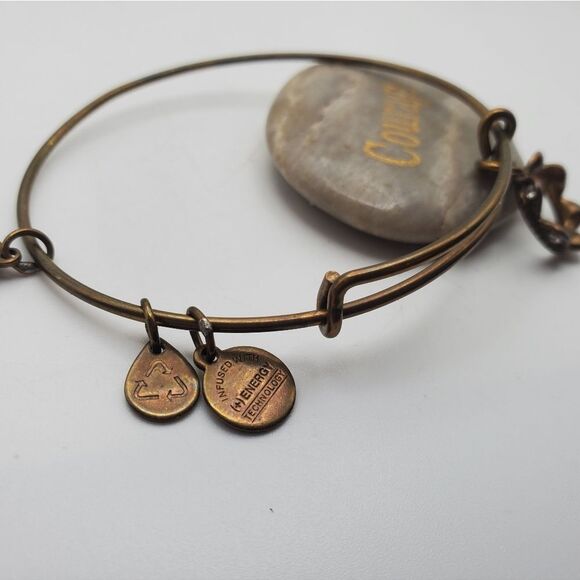 Alex and Ani crown queen bronze bracelet - Picture 1 of 3